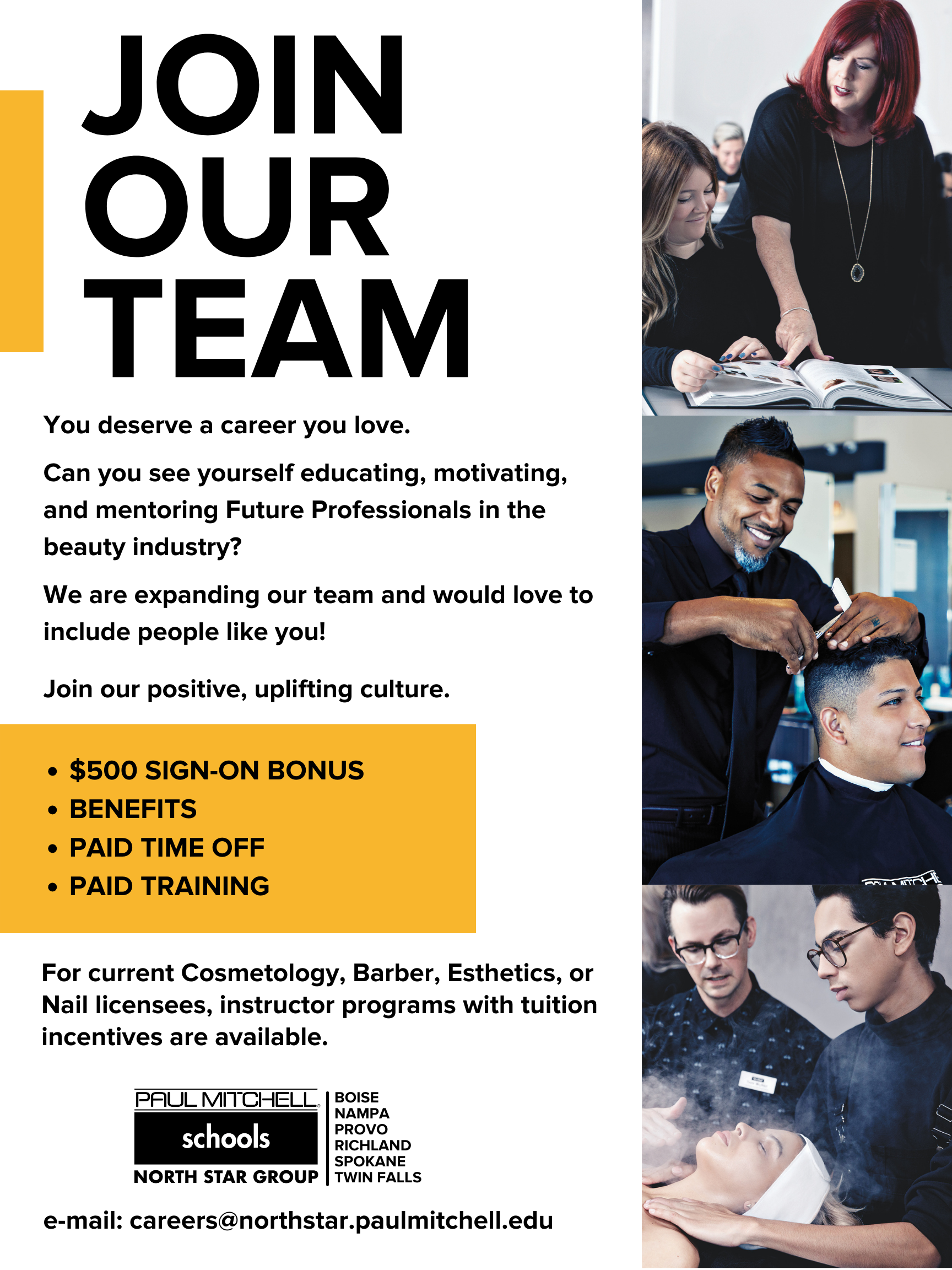Join our team flyer